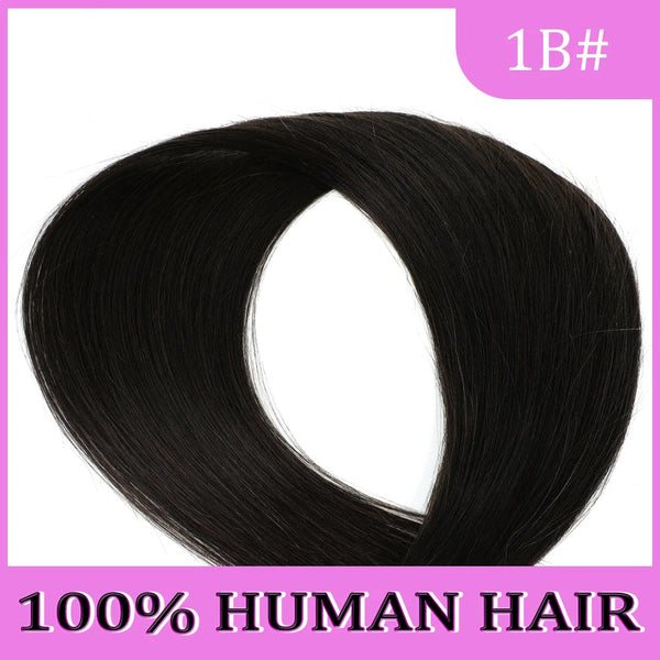 Natural Black Halo Extensions #1B