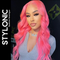 Human Hair Pink Wig