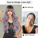 Purple Wig Before and After