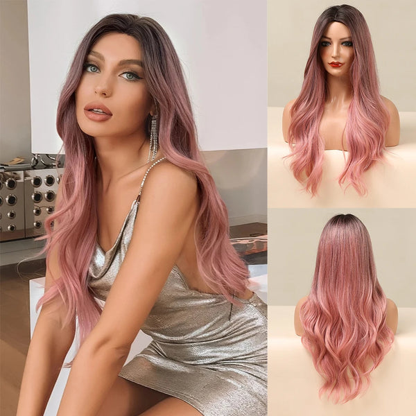 Long Pink Wig