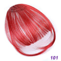 Bright Red Clip on Bangs