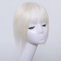 White Hair Topper with Bangs