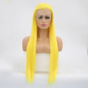 Yellow Synthetic Lace Front Wig