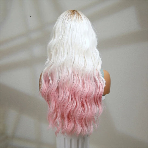 White and Pink Wig