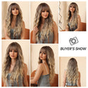 Stylonic Fashion Boutique Synthetic Wig Gray Brown Ombre Blonde Wavy Synthetic Wig Gray Brown Ombre Blonde Wavy Synthetic Wig - Stylonic Wigs