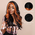 Stylonic Fashion Boutique Synthetic Wig MW9066-3 Black and Orange Wig Wigs - Black and Orange Wig | Stylonic Fashion Boutique