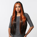 Stylonic Fashion Boutique Synthetic Wig Black and Orange Wig Black and Orange Wig  - Stylonic Premium Wigs