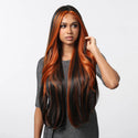 Stylonic Fashion Boutique Synthetic Wig Black and Orange Wig Black and Orange Wig  - Stylonic Premium Wigs