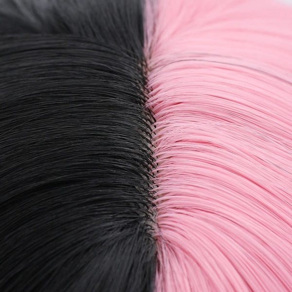 Stylonic Fashion Boutique Synthetic Wig Black and Pink Wig with Bangs Black and Pink Wig with Bangs - Stylonic Wigs