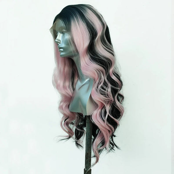 Stylonic Fashion Boutique Synthetic Wig Black and Pink Wig Black and Pink Wig: Specs, Pricing & Customer Reviews