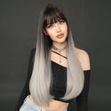 Stylonic Fashion Boutique Synthetic Wig Black and Silver Wig Black and Silver Wig Overview: Photos & Customer Insights