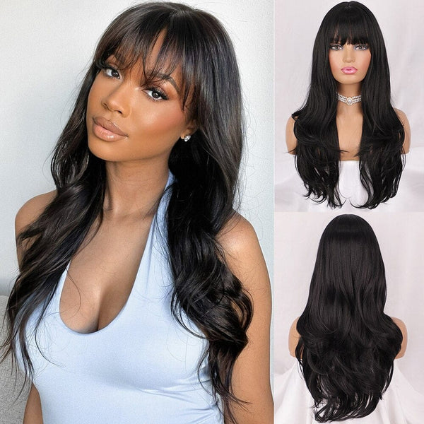 Stylonic Fashion Boutique Synthetic Wig Black Fringe Wig Wigs - Black Fringe Wig - Stylonic Fashioon Boutique