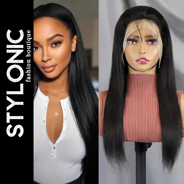 Stylonic Fashion Boutique Human Hair Wig Black Human Hair Wig Black Human Hair Wig - Stylonic Premium Wigs