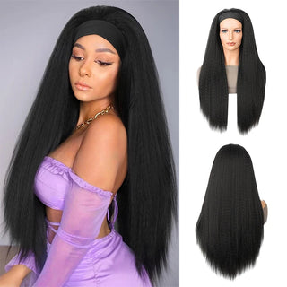 Stylonic Fashion Boutique Lace Front Synthetic Wig Black Straight Hair Wig Black Straight Hair Wig - Stylonic Premium Wigs