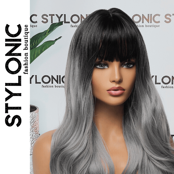 Stylonic Fashion Boutique Black to Gray Wigs Natural Wavy Hair