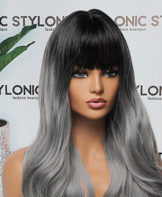 Stylonic Fashion Boutique Black to Gray Wigs Natural Wavy Hair