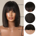 Stylonic Fashion Boutique Human Hair Wig 150% / 10inches Black Wig Human Hair Premium Black Human Hair Wig: Features & Specifications