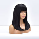 Stylonic Fashion Boutique Synthetic Wig TB20031-5 Black Wig with Fringe Wigs - Black Wig with Fringe | Stylonic Fashion Boutique