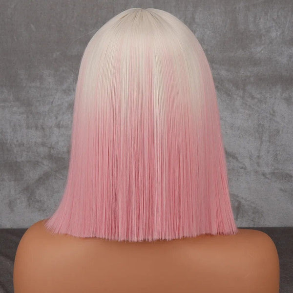 Stylonic Fashion Boutique Rfen-613 / China Wig Pink - Short Blonde Ombre Pink