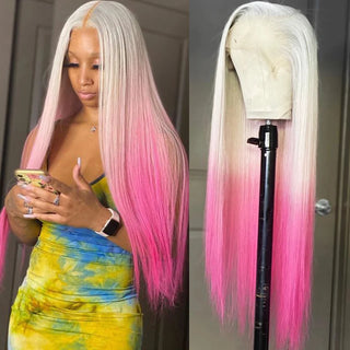 Stylonic Fashion Boutique Synthetic Wig Blonde and Pink Lace Front Wig All About the Blonde & Pink Lace Front Wig: Details & FAQs