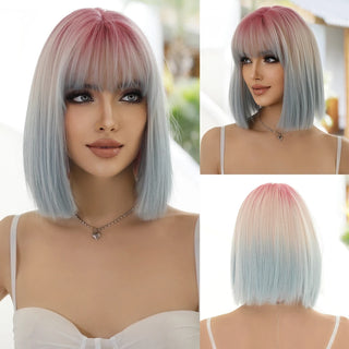 Stylonic Fashion Boutique Synthetic Wig Blue and Pink Wig Blue and Pink Wig: Specs, Pricing, and Customer Reviews