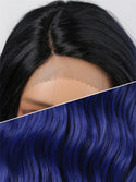 Stylonic Fashion Boutique Lace Front Synthetic Wig Long Ombre Wavy Lace Front Blue Wig Long Ombre Wavy Lace Front Blue Wig - Stylonic