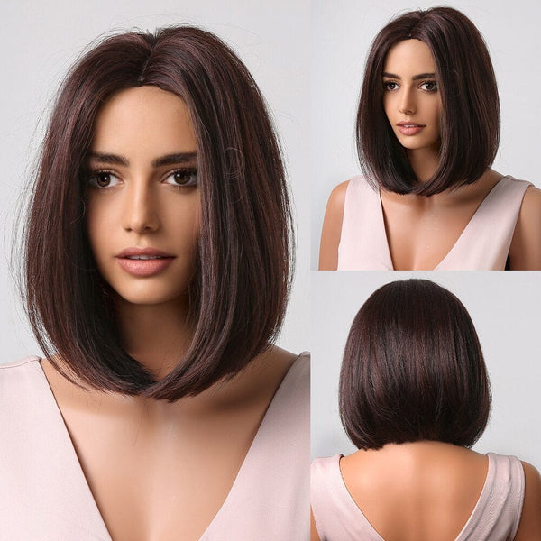 Stylonic Fashion Boutique Synthetic Wig Brown Bob Wig Brown Bob Wig - Stylonic Fashion Boutique