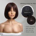 Stylonic Fashion Boutique Human Hair Wig 10inches Brown Hair Wig Brown Hair Wig - Stylonic Premium Wigs