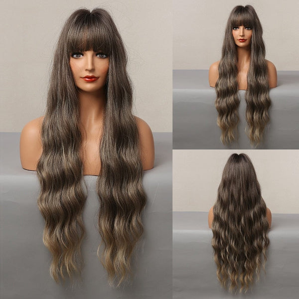 Stylonic Fashion Boutique Synthetic Wig Brown Long Wig Brown Long Wig - Stylonic Fashion Boutique