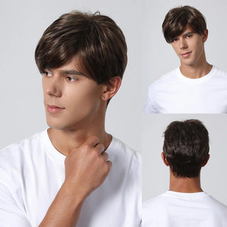 Stylonic Fashion Boutique SS1002-1 Short Pixie Cut Brown Wigs for Men