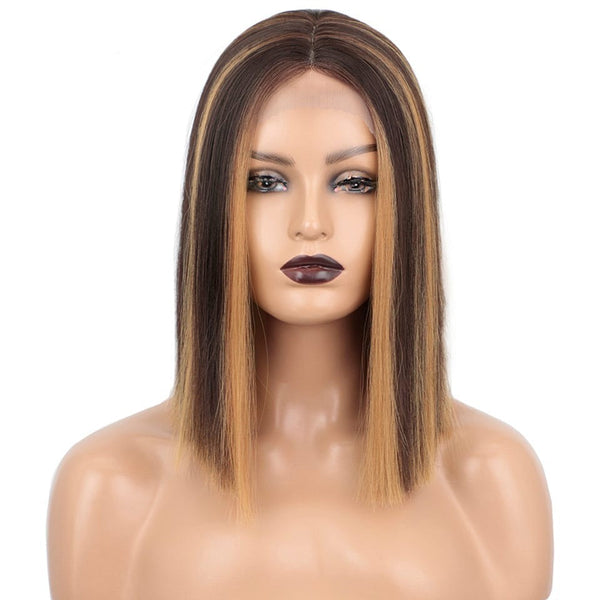 Stylonic Fashion Boutique Synthetic Wig Brown Wig with Caramel Highlights Brown Wig with Caramel Highlights - Stylonic Fashion Boutique