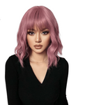 Stylonic Fashion Boutique Synthetic Short Pink Wave Wigs