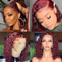 Stylonic Fashion Boutique Human Hair Wigs Burgundy Curly Lace Front Wig Human Hair Wigs | Burgundy Lace Wig - Stylonic Fashion Boutique