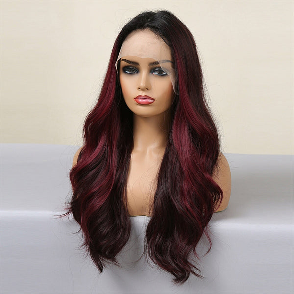 Stylonic Fashion Boutique Lace Front Synthetic Wig Burgundy Lace Front Wig Burgundy Lace Front Wig - Stylonic