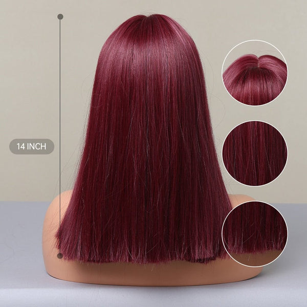 Stylonic Fashion Boutique Synthetic Wig Burgundy Wig Wigs - Burgundy Wig | Red Wigs | Stylonic Fashion Boutique