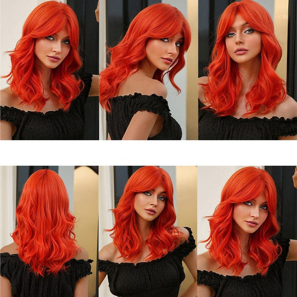 Stylonic Fashion Boutique Synthetic Wig Bright Red Body Wave Wig Bright Red Body Wave Wig - Stylonic