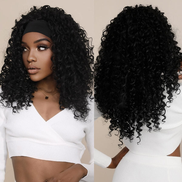 Stylonic Fashion Boutique Synthetic Wig Curly Wig with Headband Wigs - Curly Wig with Headband | Stylonic Fashion Boutique