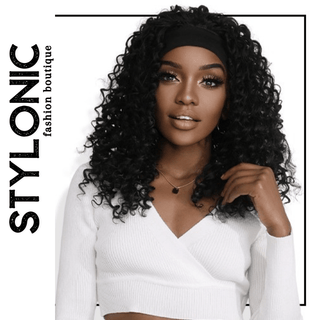 Stylonic Fashion Boutique Synthetic Wig Curly Wig with Headband Wigs - Curly Wig with Headband | Stylonic Fashion Boutique