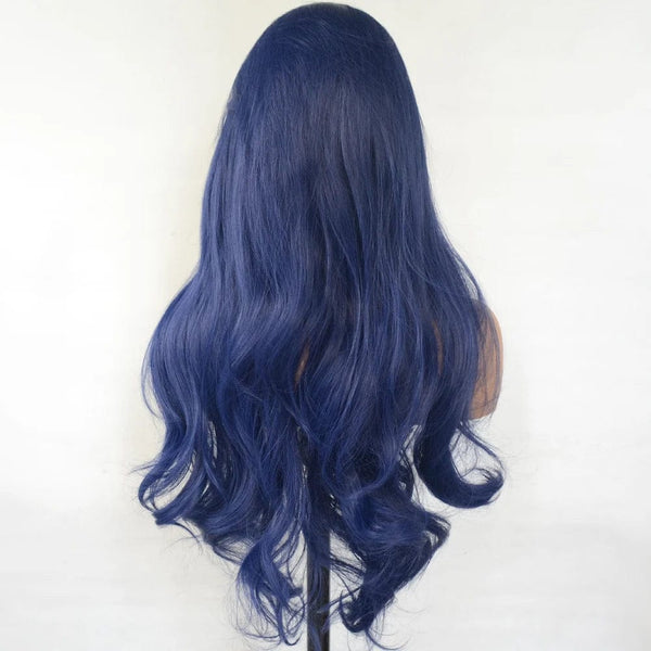 Stylonic Fashion Boutique 1 PC / 150% / China | 22inches Dark Blue Synthetic T Lace Front Wig