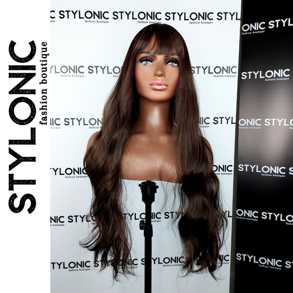 Stylonic Fashion Boutique Synthetic Wig Dark Brown Long Wig Dark Brown Long Wig - Stylonic Premium Wigs