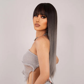 Stylonic Fashion Boutique Synthetic Wig Dark Grey Wig Dark Grey Wig - Stylonic Premium Wigs