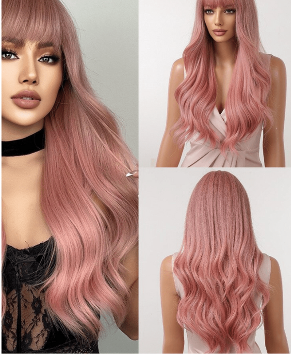 Stylonic Fashion Boutique Synthetic Wig Dusky Pink Wig Dusky Pink Wig - Stylonic Wigs