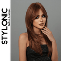 Stylonic Fashion Boutique Synthetic Wig Ginger Wig with Bangs Ginger Wig with Bangs - Stylonic