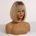 Stylonic Fashion Boutique Synthetic Wig Golden Blonde Wig with Bangs Golden Blonde Wig with Bangs - Stylonic Wigs