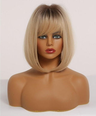 Stylonic Fashion Boutique Synthetic Wig Golden Blonde Wig with Bangs Golden Blonde Wig with Bangs - Stylonic Wigs