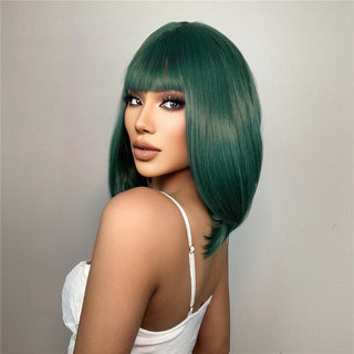 Stylonic Fashion Boutique Synthetic Wig Green Bob Wig Wigs - Green Bob Wig | Stylonic Fashion Boutique