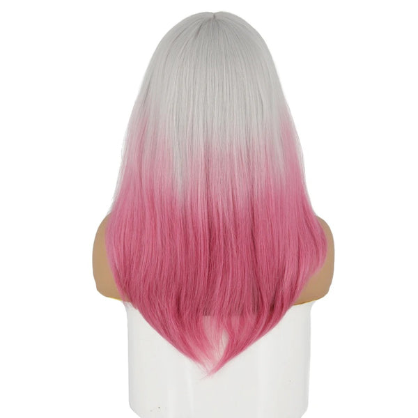 Stylonic Fashion Boutique Synthetic Wig 0906-97C / CHINA Grey and Pink Wig Grey and Pink Wig - Stylonic Premium Wigs