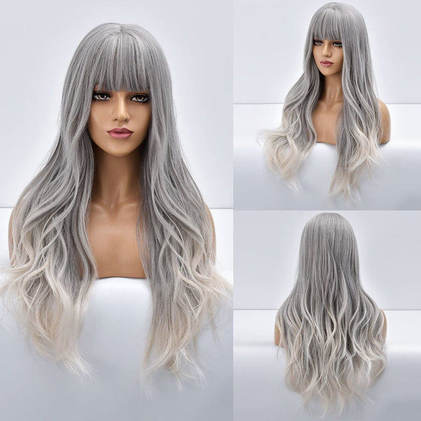 Stylonic Fashion Boutique Synthetic Wig Grey to Gold Wig Wigs | Silver Wigs | Grey to Gold Wig - Stylonic Fashion Boutique