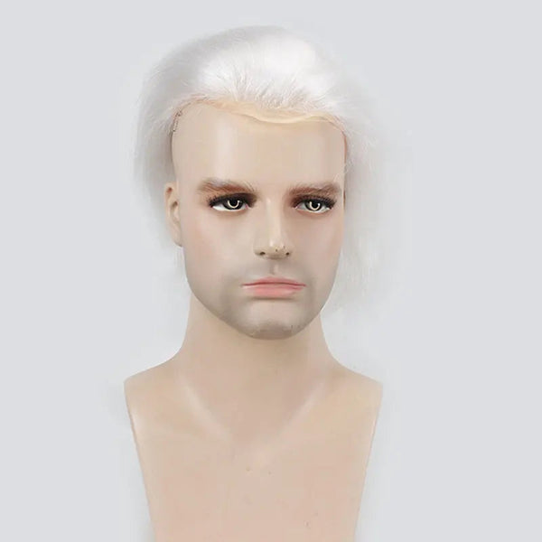 Stylonic Fashion Boutique Toupee Hair Wig for Men Human Hair White Wigs - Stylonic Wigs