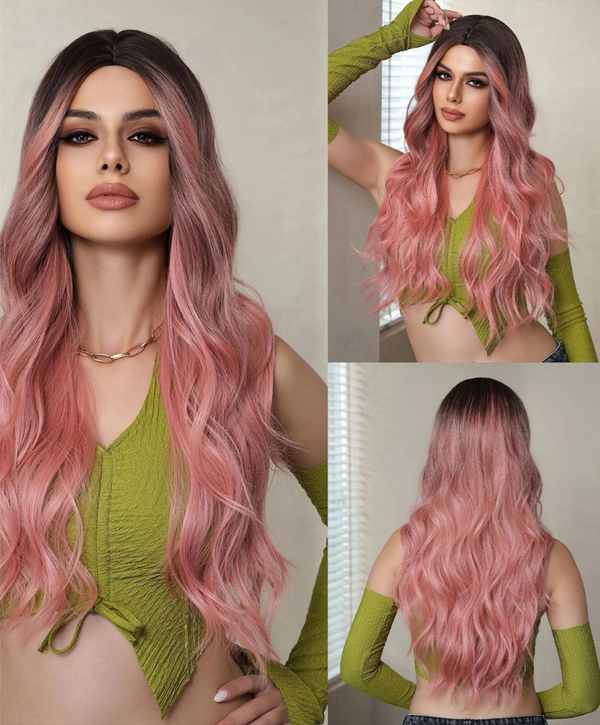 Stylonic Fashion Boutique Synthetic Wig Light Pink Long Wig Light Pink Long Wig - Stylonic Premium Wigs